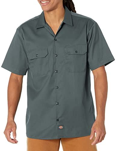 Dickies Mens Short Sleeve Work Shirt Lincoln Green 2xl S For Sale