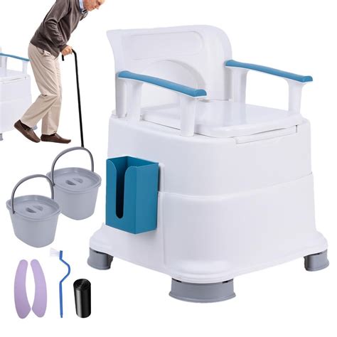 Wzto Portable Toilet For Elderly Indoor Safety Bedside Toilet Mobile