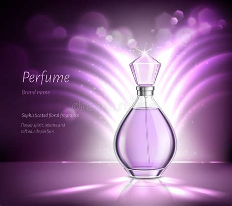 Cartel Realista Del Anuncio Del Producto Del Perfume Ilustración del