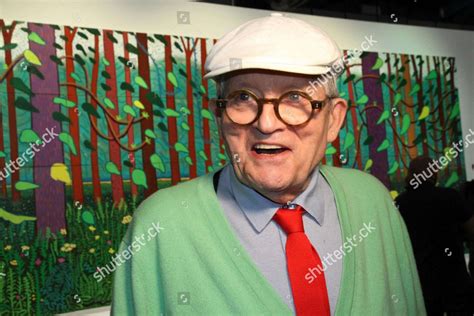 David Hockney Unveils His Painting Arrival Editorial Stock Photo