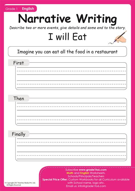 Story Writing Worksheets For Grade 1 - Worksheets For Kindergarten