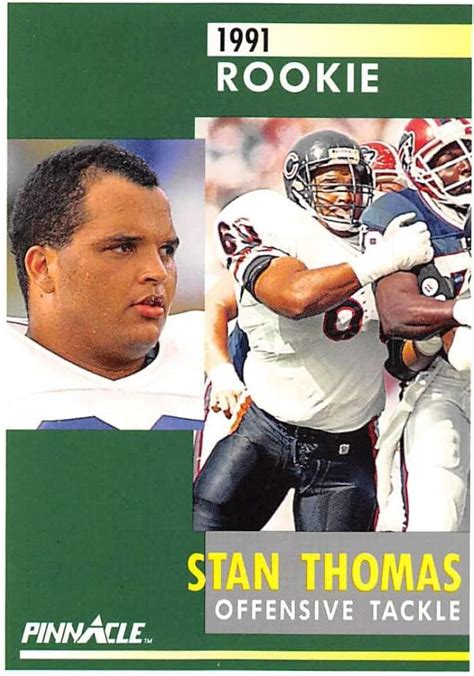 1991 Pinnacle Football 324 Stan Thomas Rc Rookie Card