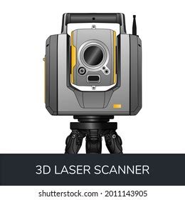 D Laser Scanner Trimble Sx Illustration Stock Vector Royalty Free