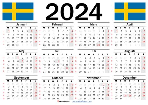 Kalender Sverige Med Veckor