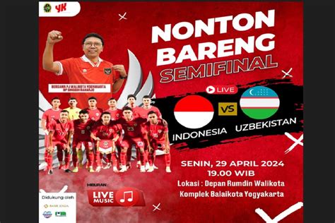 Pemkot Jogja Gelar Nobar Timnas Indonesia Vs Uzbekistan Di Balai Kota