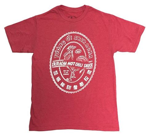 Sriracha Hot Chili Sauce Logo Vintage Wash T Shirt Men Large