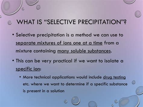 PPT 08 Selective Precipitation PowerPoint Presentation Free