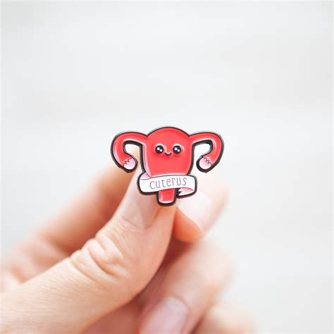 Enamel Pin Cuterus The Cutest Uterus Pin That Exists Etsy Australia