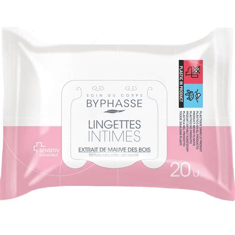 Lingettes intimes Byphasse 20 unités Intimité et épilation