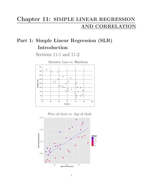 Pdf Chapter 11 Simple Linear Regression And Correlation …homepage