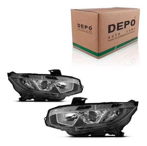 Par Farol Civic Foco Duplo Led