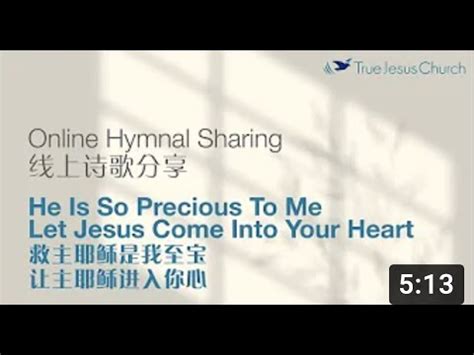 Medley Hymn He Is So Precious To Me Let Jesus Come Into Your