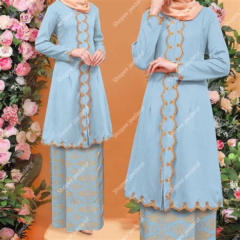 Baju Kebarung Lubah Modern Nikahtunang Kebarung Songket Tabur Kebaya Batik Sulam Ironless