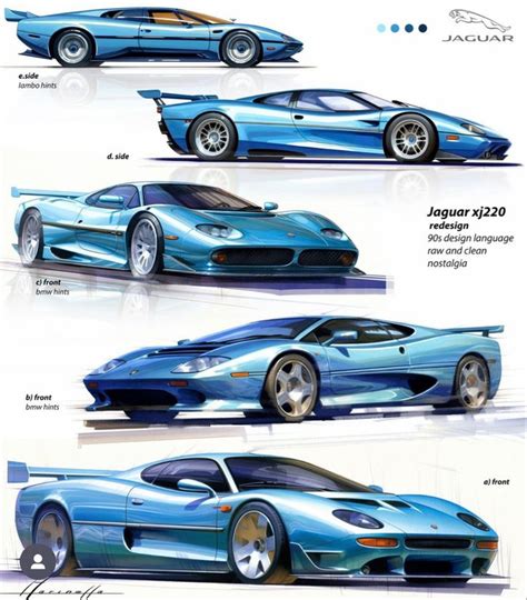 Antonio Marinella Rear Engine 90s Jaguar Sketch Ideations In 2024