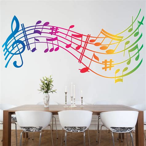 Adesivo De Parede Musical Notas Musicais No Elo Art Decoor Ea