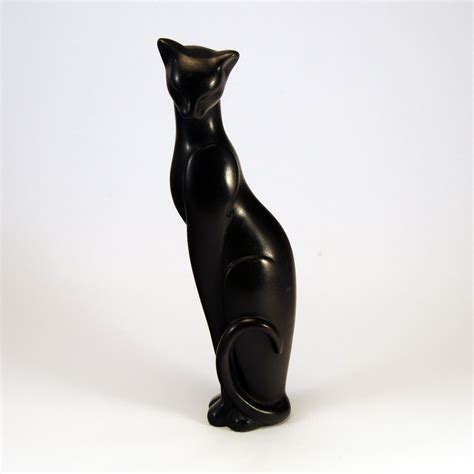 Sassy Tall Black Cat Figurine Katoomie