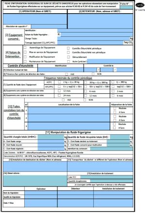 Fluides frigorigènes usagés leur BSD simplifié HSE Réglementaire