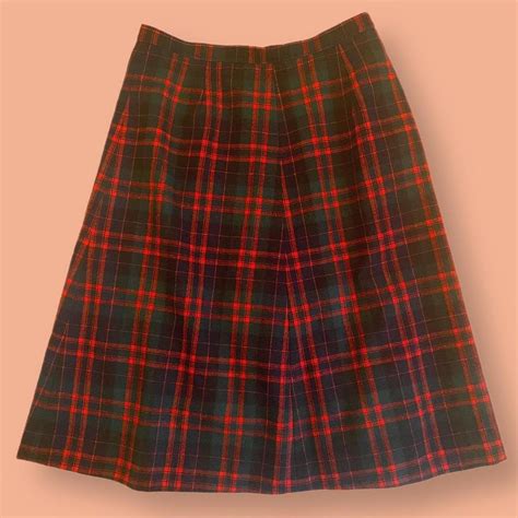 Vintage Pendleton Wool Skirt Womens Size 14 Depop