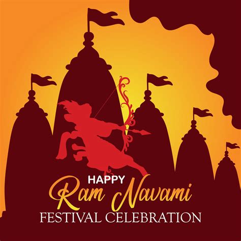 Happy Ram Navami Cultural Banner Hindu Festival Vertical Post Wishes