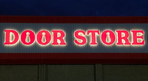 The Door Store signage Belfast retrofit - Rainbow Signs