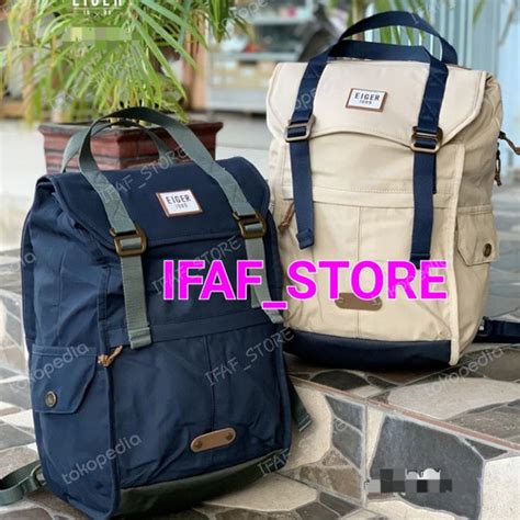 Jual Eiger X Cruisage Canvas 20L Laptop Backpack Navy Kab Bekasi