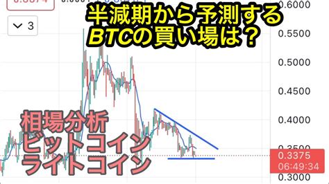 【仮想通貨チャート分析】～半減期から考察するbtcの買い時は？～ ビットコイン ライトコイン Btc Ltc 20230102 Youtube