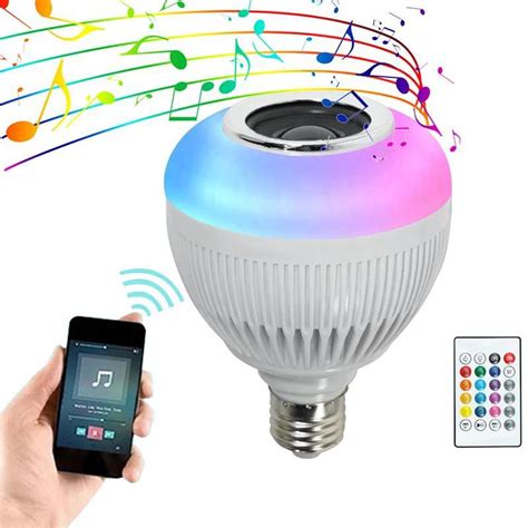 Lampada Bluetooth De Led Caixa De Som C Controle 12w Rgb Shopee Brasil