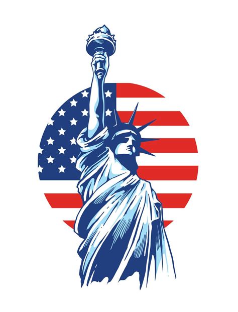 Statue Of Liberty American Symbol Illustration 6019643 Vector Art At