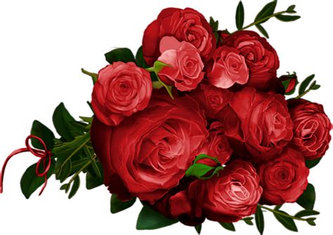 ♥ Roses Rouges Png Tube Fleur Bouquet Red Flowers ♥