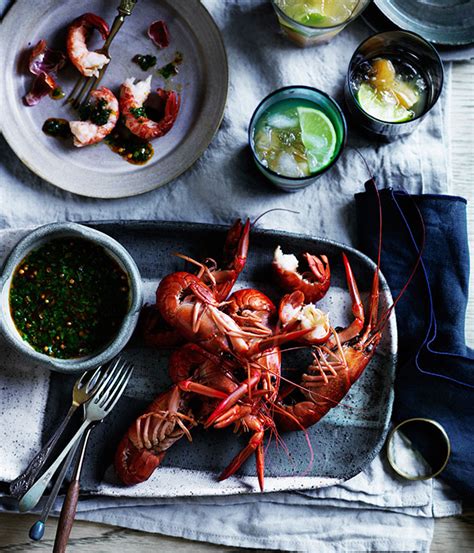 Poached yabbies, sugarcane and coriander vinegar recipe :: Gourmet ...