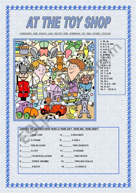 At The Toy Shop Esl Worksheet By Ag23