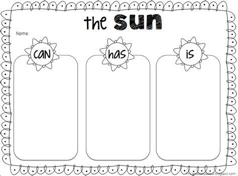 Grade 3 Sun Facts Worksheet