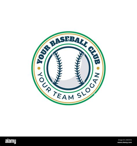 Baseball Sport Badge Logo Design Template Vector Illustration Of