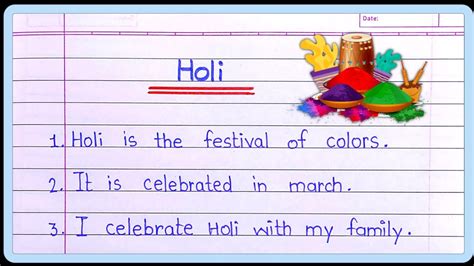 Essay On Holi Lines On Holi In English Lines On Holi