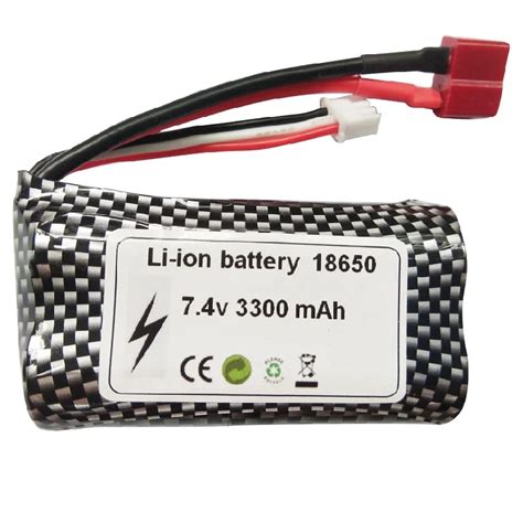 7 4V 3300mAh Li Ion Battery 18650 2S For Q46 Wltoys 12427 12428 12423