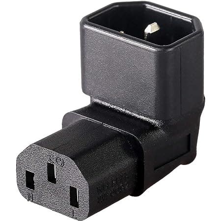 IEC Stromadapter C14 Auf C13 PDU Stecker Um 90 Grad Nach Oben