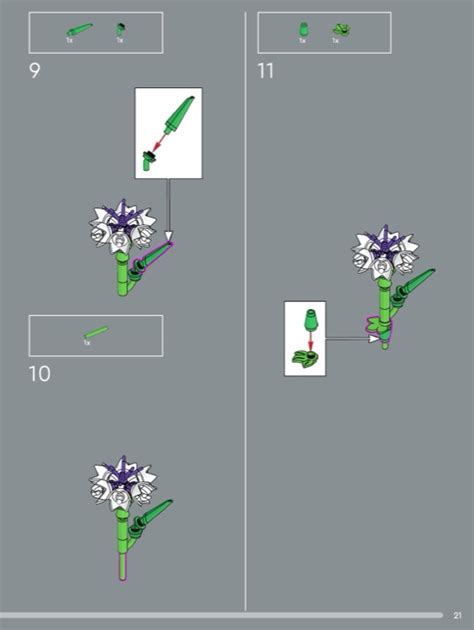 Lego Instructions For Set Wildflower Bouquet Icons Botanical