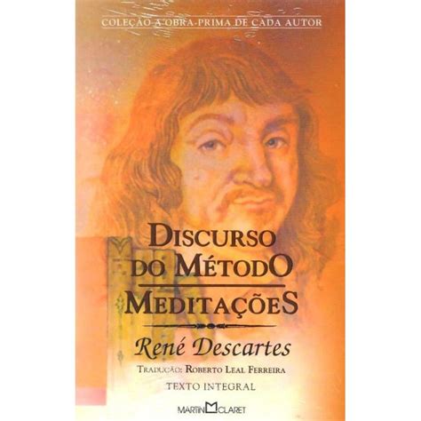 Livro Discurso do Método Meditações René Descartes Coleção a Obra