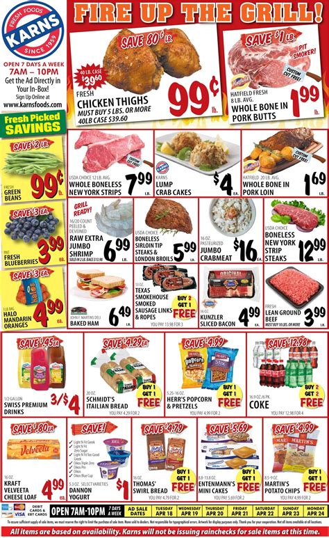 Karns Quality Foods Ad Circular Rabato