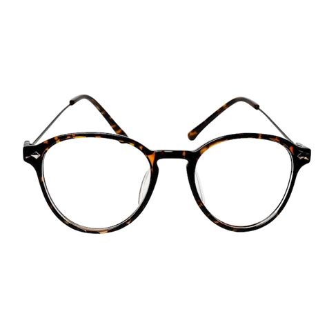 Tortoise Shell Glasses With Round Frames Isolated On A White Background