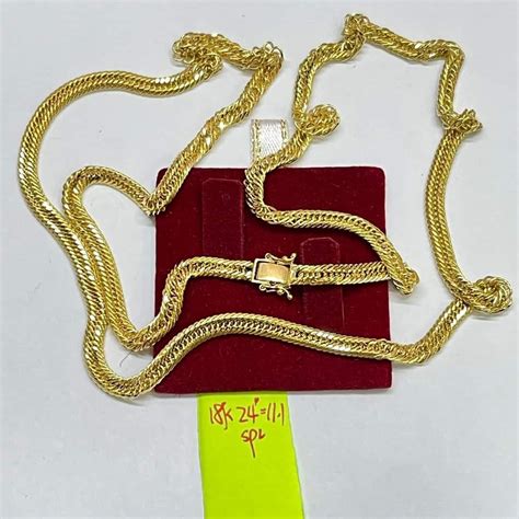 18K Saudi Gold Triple Lock Necklace Women S Fashion Jewelry