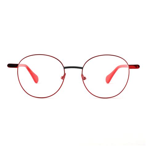 Milton Round Red Glasses - Aoolia.com