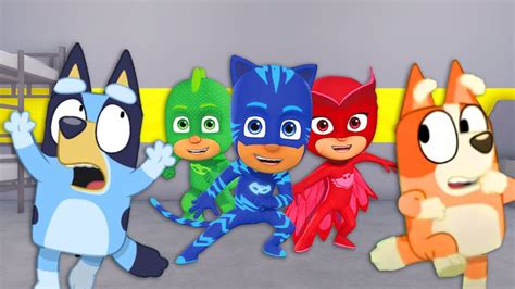 Bluey Bingo Escape Evil Pj Masks Prison Youtube