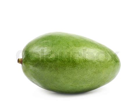 Ripe Green Mango Fruit Isolated Stock Image Colourbox