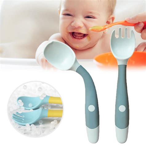 Toddler Utensils Baby Spoon And Fork Set For Self Feeding Learning