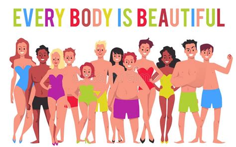 Body Positivity Men Women Stock Illustrations 26 Body Positivity Men