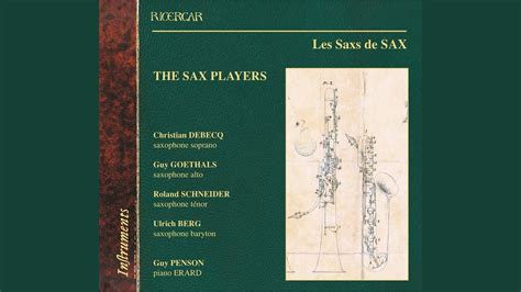 Premier quatuor pour saxophones soprano alto ténor et baryton Op 53