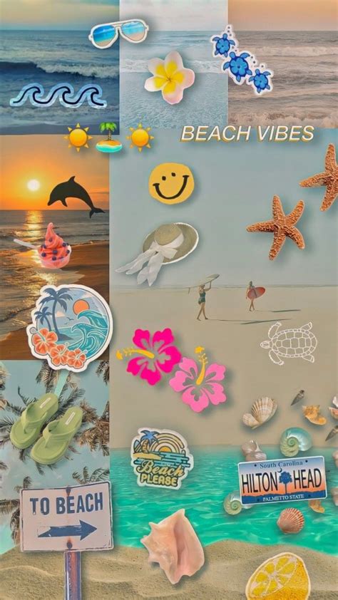 Summer Collage Mood Board Beach Please Idea Wallpapers IPhone