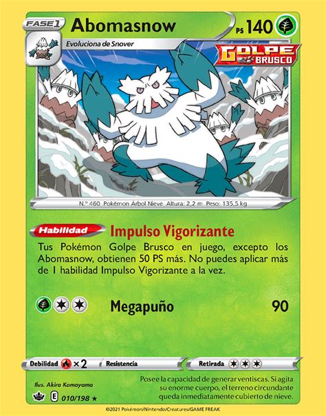 Abomasnow 010 198 Reinado Escalofriante Trading Card Game