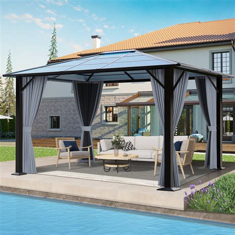 Coveronics Ft W X Ft D Steel Patio Gazebo Reviews Wayfair